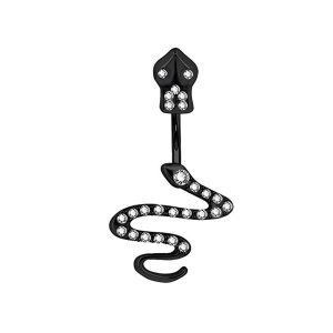Обица за пъп "Diamond Snake"
