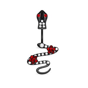 Обица за пъп "Flower Snake" I