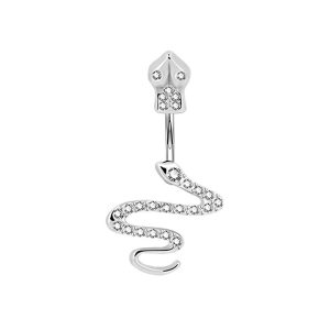 Обица за пъп "Silver Snake"