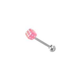 Обица за език "Baby Pink Dice"