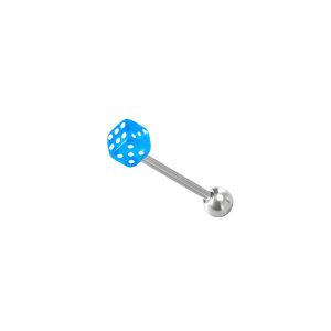 Обица за език "Blue Dice"