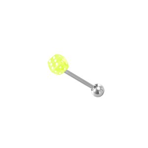 Обица за език "Electric Yellow Dice"