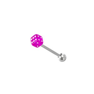 Обица за език "Pink Dice"