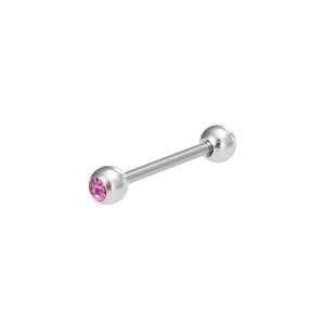 Обица за език "Pink Gem"