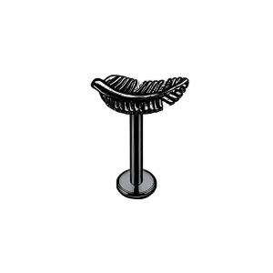 Обица за хеликс "Black Feather"