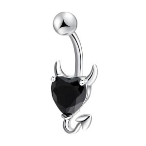 Обица за пъп "Black Devil"