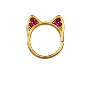 Обица за септум "Golden Cat"