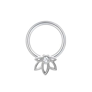 Обица за септум "Silver Lotus"