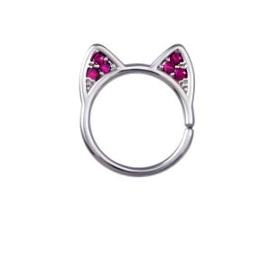 Обица за септум "Silver Cat"