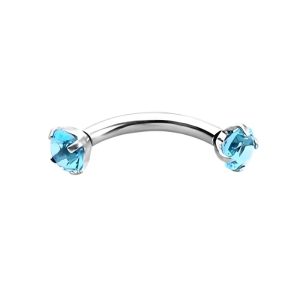 Обица за вежди "Blue Crystal"