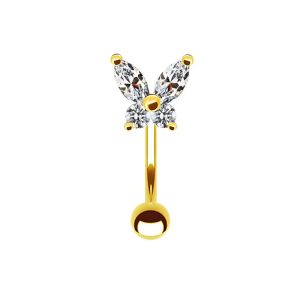Обица за вежди "Diamond Butterfly" IV