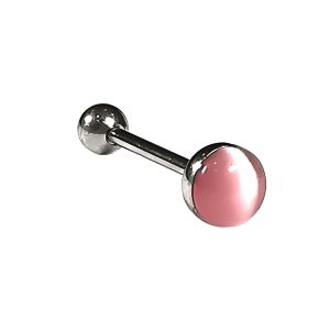 Обица за език "Pink Cat Eye"
