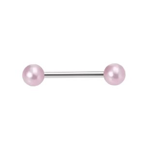 Обица за език "Baby pink Pearl"