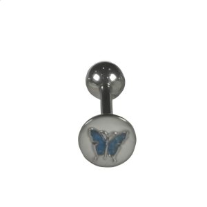 Обица за език "Blue Butterfly"