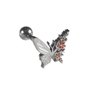 Обица за език "Floral Butterfly"
