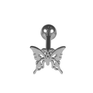 Обица за език "Gray Butterfly"