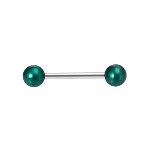 Обица за език "Green Pearl"