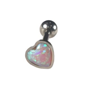Обица за език "Pink Dragon Heart" I
