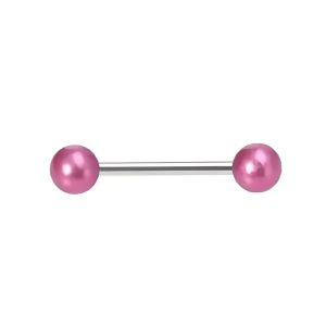 Обица за език "Pink Pearl"