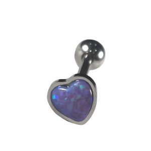 Обица за език "Purple Dragon Heart" I