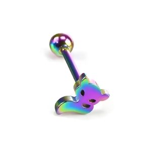 Обица за език "Rainbow Cat"