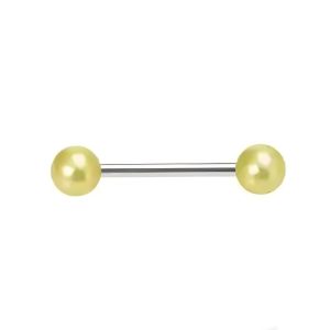 Обица за език "Yellow Pearl"