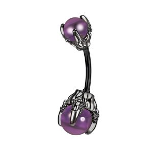 Обица за пъп "Purple Dragon Spheres"