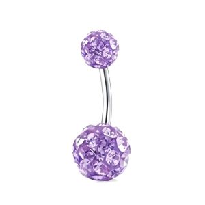 Обица за пъп "Purple Party"
