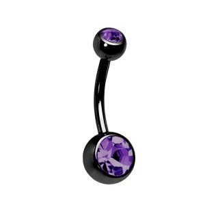 Обица за пъп "Casual Purple"
