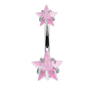 Обица за пъп "Pink Cosmos"