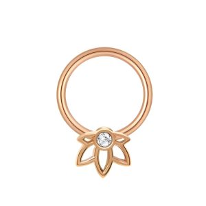 Обица за септум "Bronze Lotus"