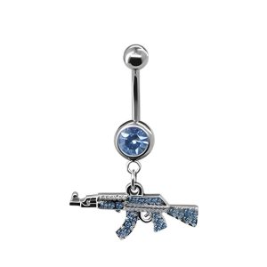 Обица за пъп "Gangsta Blue"