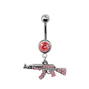 Обица за пъп "Gangsta Pink"