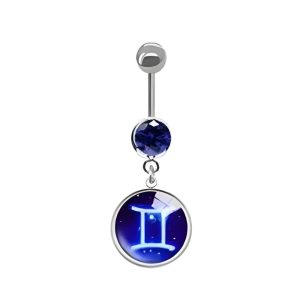 Обица за пъп "Gemini"