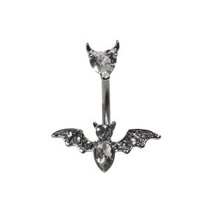 Обица за пъп "Bat Heart" I