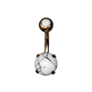 Обица за пъп "Gold Marble"