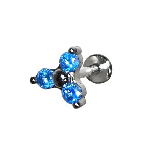 Обица за хеликс "Blue Diamonds"