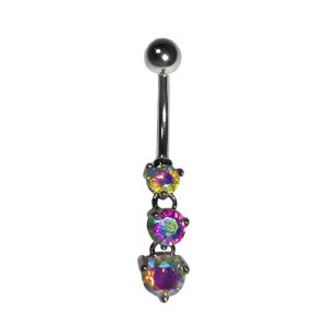 Обица за пъп "Chameleon Crystal"