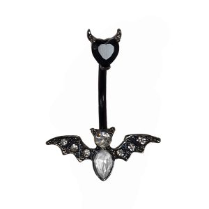 Обица за пъп "Bat Heart" II