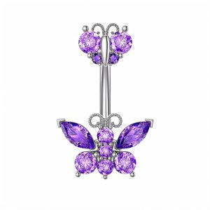Обица за пъп "Double Butterfly" I