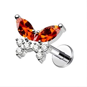 Обица за хеликс "Amber Wings"