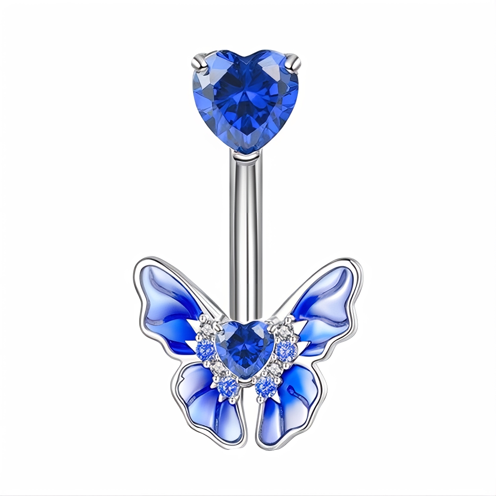 Обица за пъп "Blue Romance"