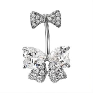 Обица за пъп "Clear Bow"