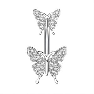 Обица за пъп "Clear Duo"