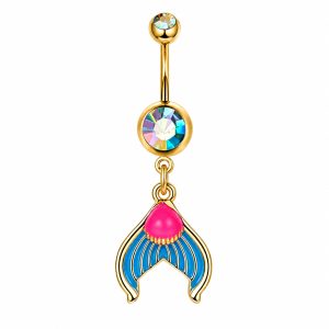 Обица за пъп "Mermaid Tail"