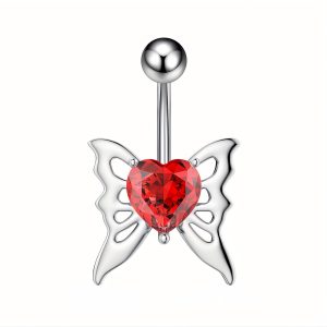 Обица за пъп "Ruby Flutter"
