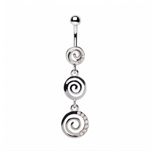 Обица за пъп "Triple Spiral"