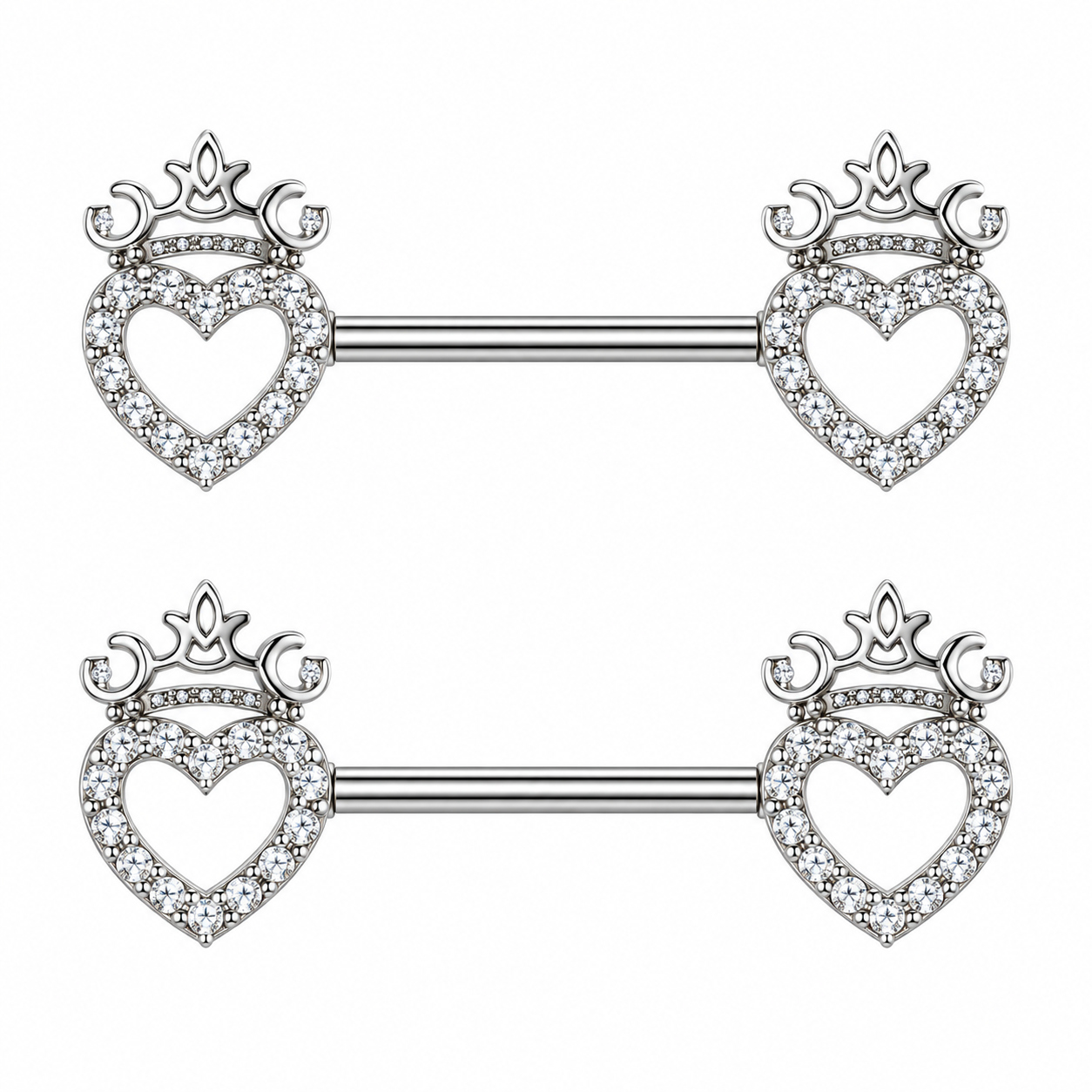Пиърсинг за зърна "Crowned Love"